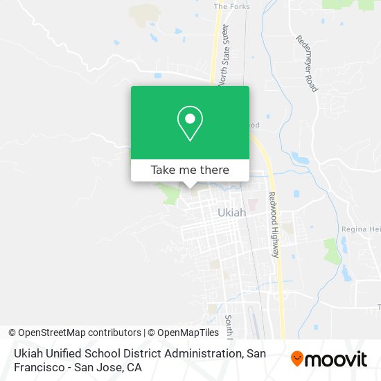 Ukiah Unified School District Administration map