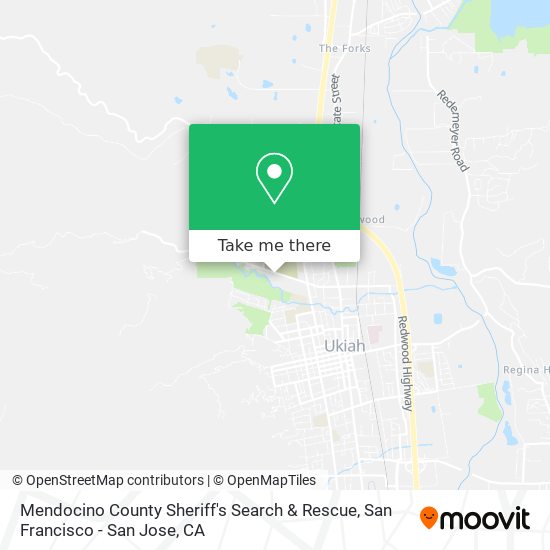 Mendocino County Sheriff's Search & Rescue map
