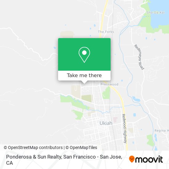 Ponderosa & Sun Realty map