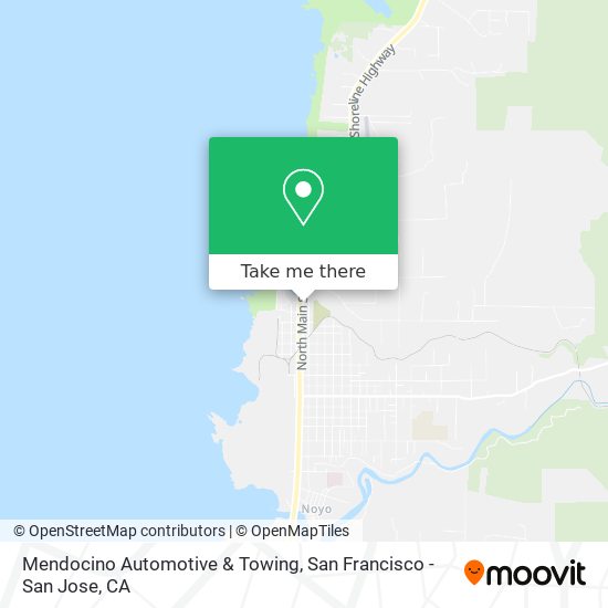 Mendocino Automotive & Towing map