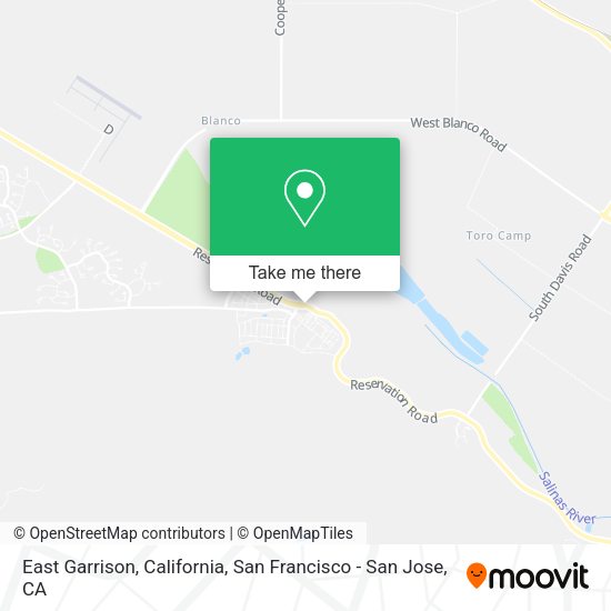East Garrison, California map