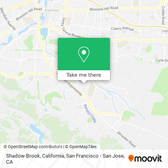 Shadow Brook, California map