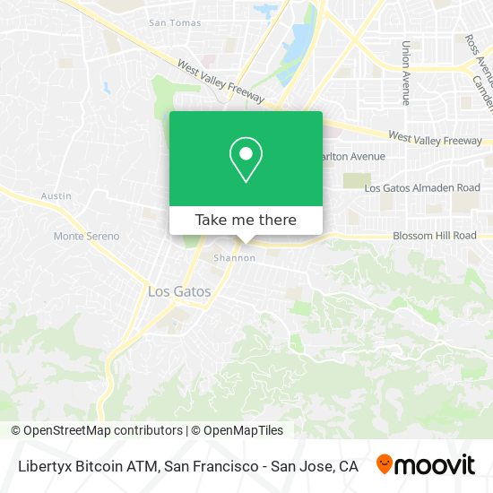 Mapa de Libertyx Bitcoin ATM