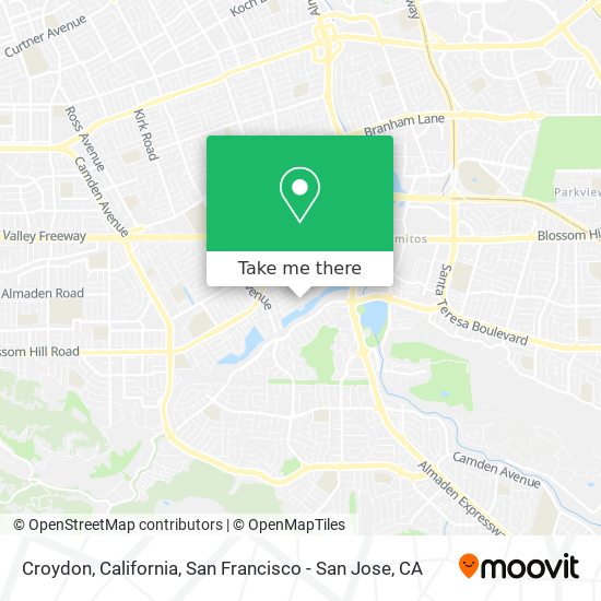 Mapa de Croydon, California