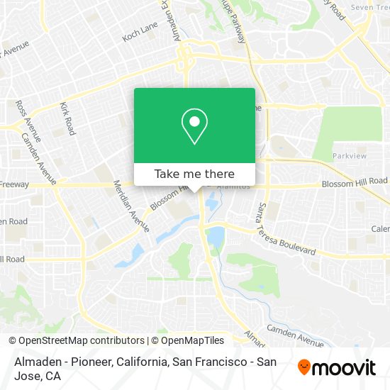 Almaden - Pioneer, California map