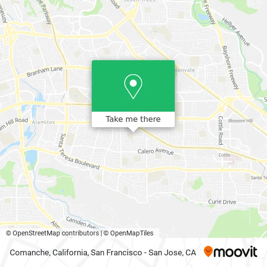 Mapa de Comanche, California
