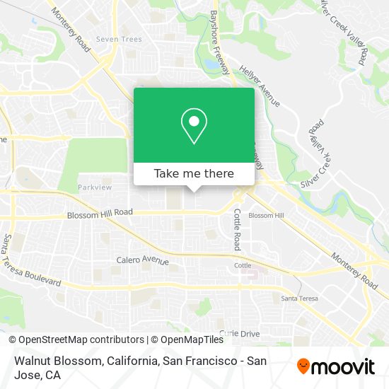 Walnut Blossom, California map