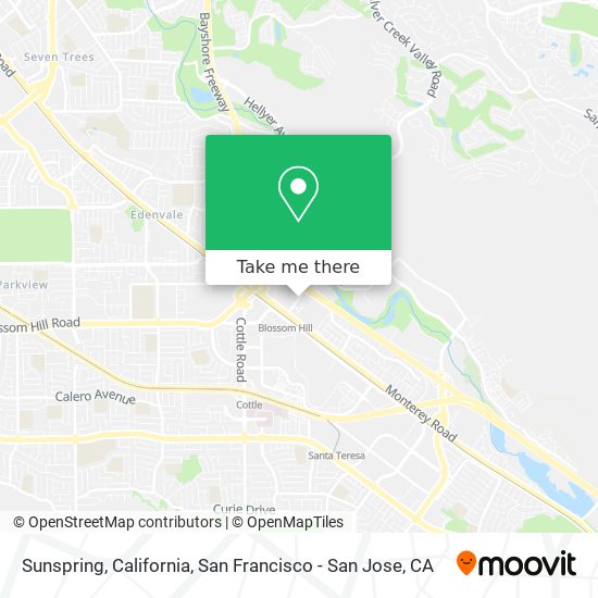 Sunspring, California map