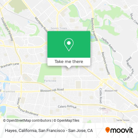 Hayes, California map