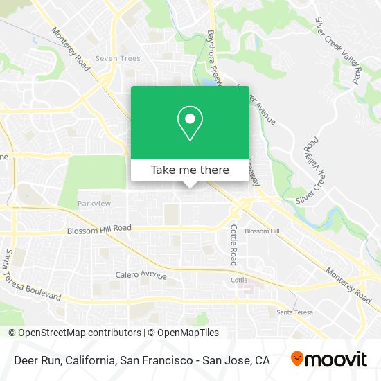 Deer Run, California map