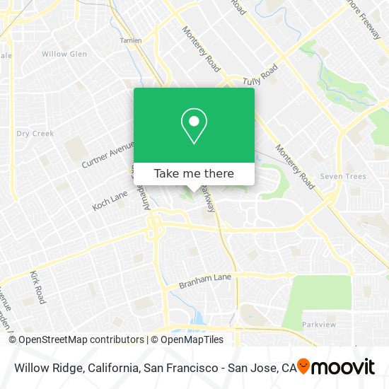 Willow Ridge, California map