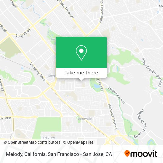 Melody, California map