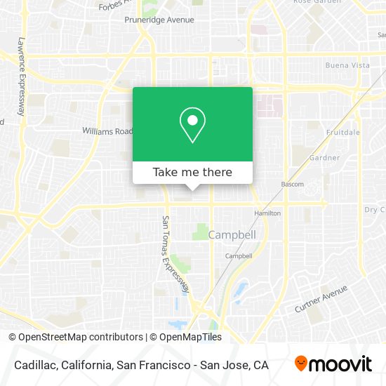 Cadillac, California map