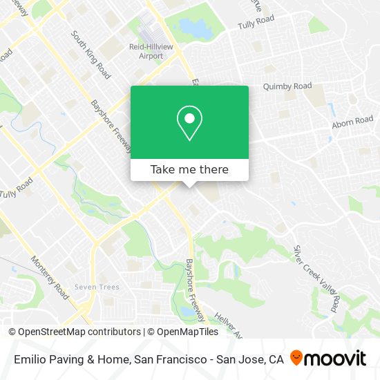Emilio Paving & Home map