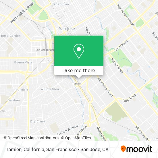Mapa de Tamien, California