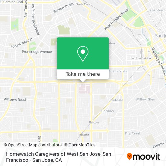 Homewatch Caregivers of West San Jose map