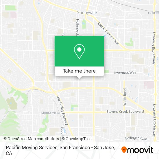 Pacific Moving Services map