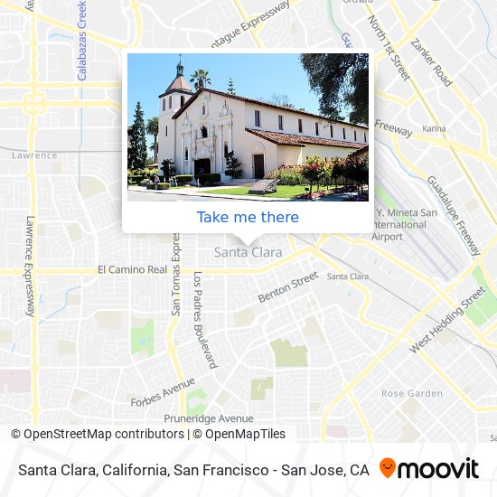 Mapa de Santa Clara, California