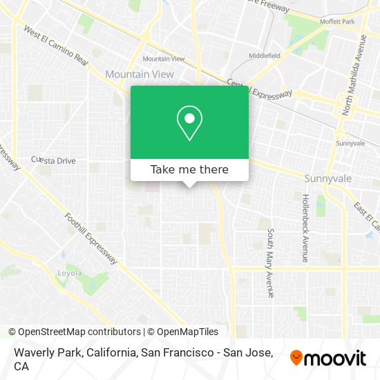 Waverly Park, California map