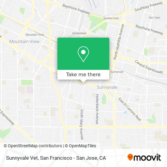 Sunnyvale Vet map