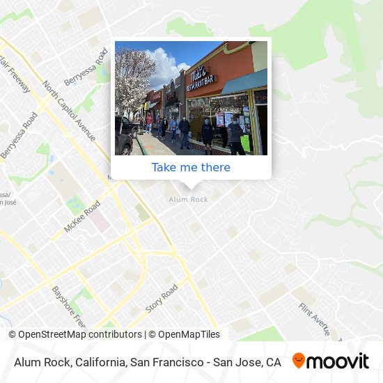 Alum Rock, California map