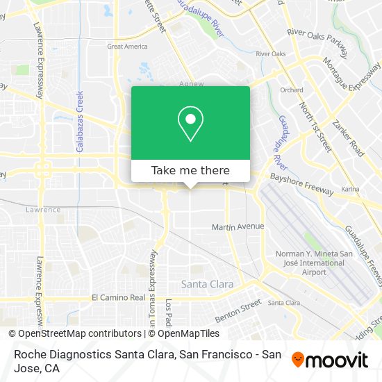 Mapa de Roche Diagnostics Santa Clara
