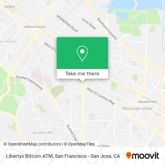 Mapa de Libertyx Bitcoin ATM