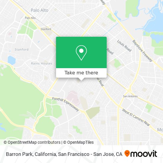 Barron Park, California map