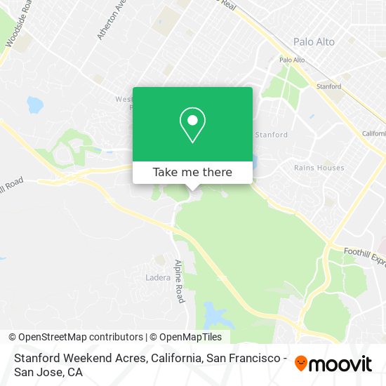 Stanford Weekend Acres, California map