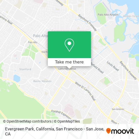 Mapa de Evergreen Park, California