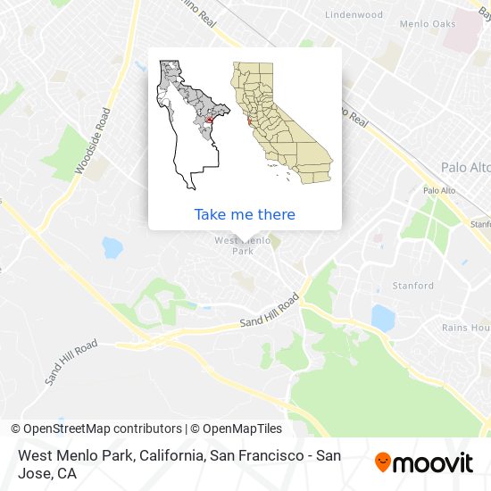 Mapa de West Menlo Park, California
