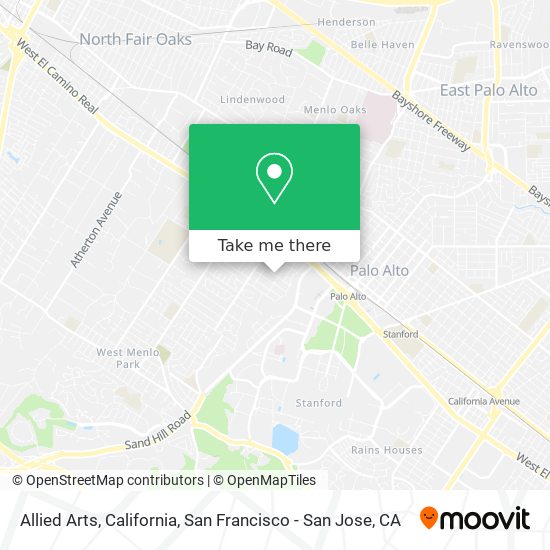 Mapa de Allied Arts, California