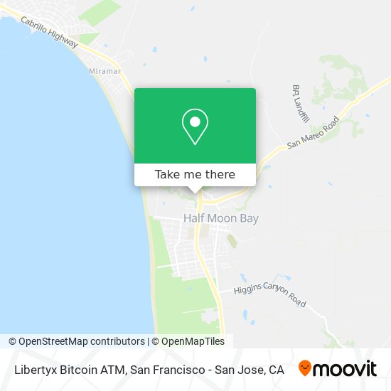 Mapa de Libertyx Bitcoin ATM