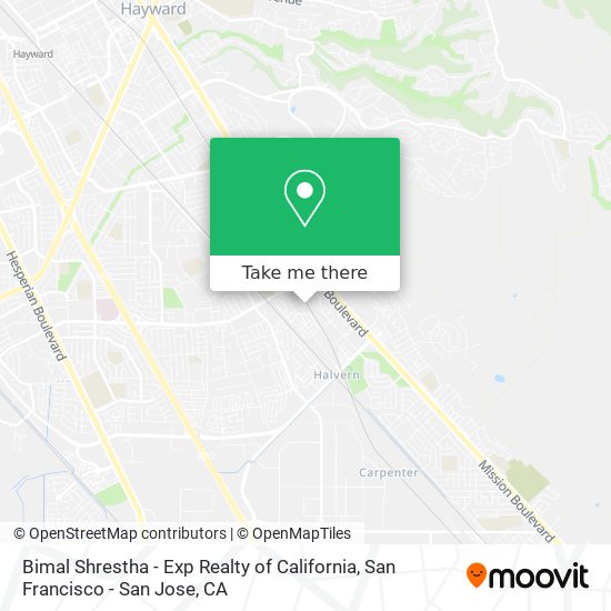 Bimal Shrestha - Exp Realty of California map