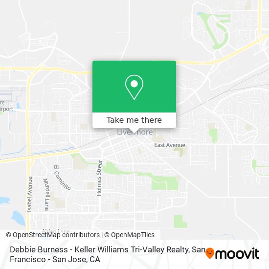 Mapa de Debbie Burness - Keller Williams Tri-Valley Realty