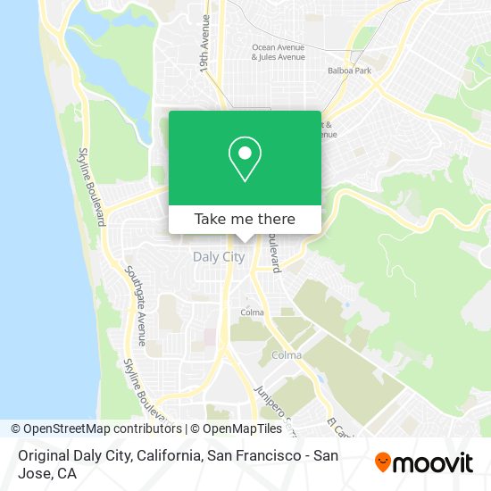 Mapa de Original Daly City, California