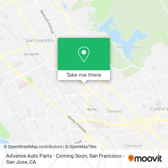 Mapa de Advance Auto Parts - Coming Soon