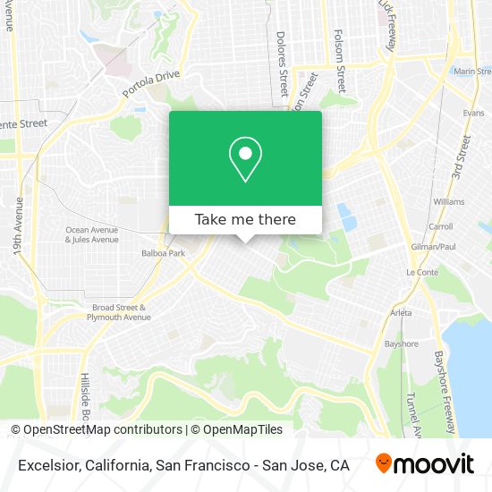 Mapa de Excelsior, California