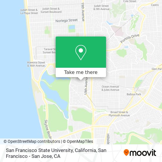 San Francisco State University, California map