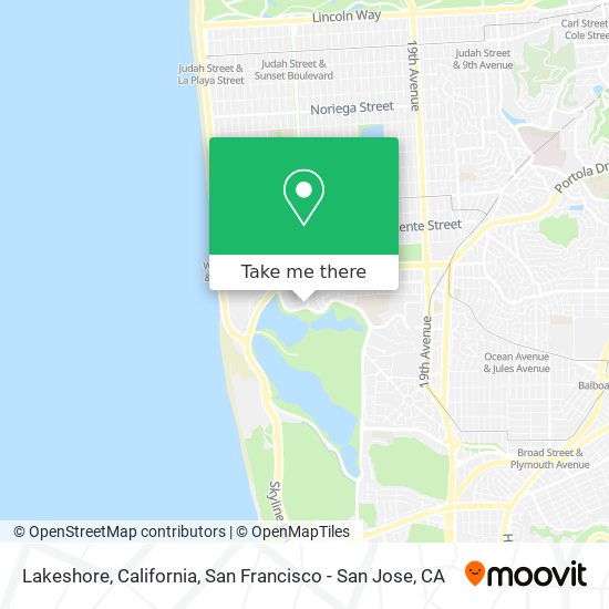 Mapa de Lakeshore, California