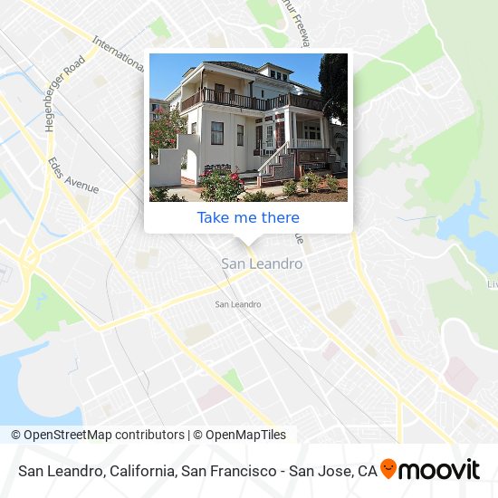 San Leandro, California map
