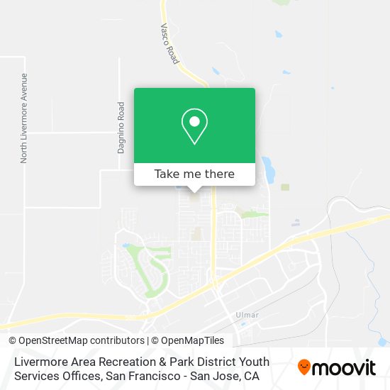 Livermore Area Recreation & Park District Youth Services Offices map