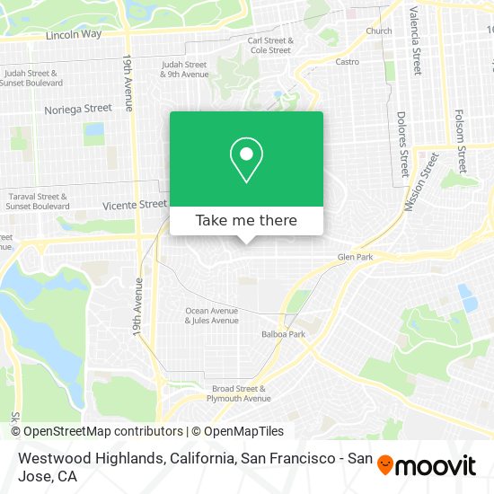 Westwood Highlands, California map