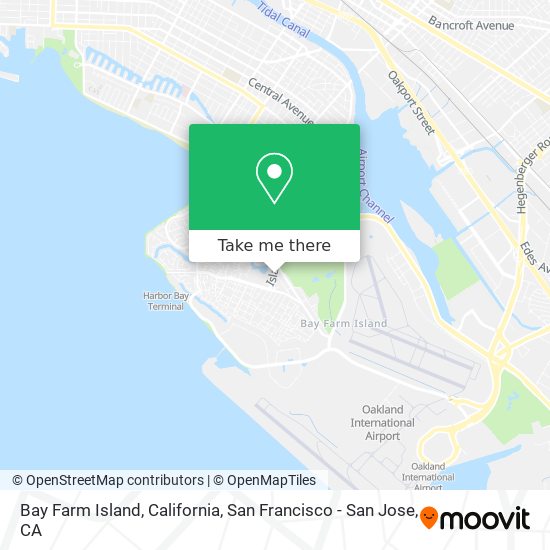 Mapa de Bay Farm Island, California