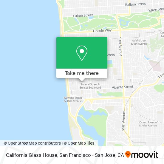 California Glass House map