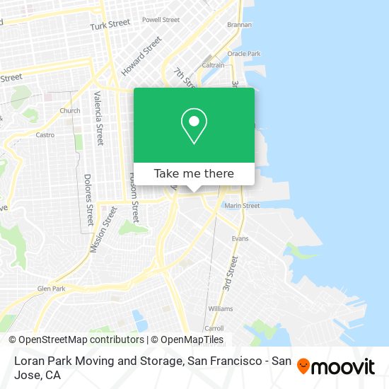 Loran Park Moving and Storage map
