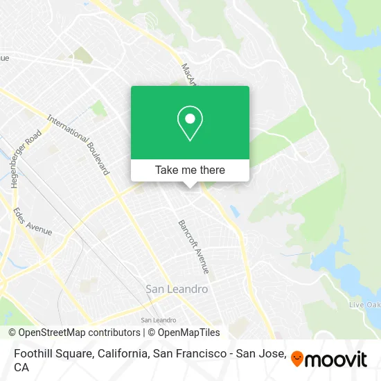 Foothill Square, California map