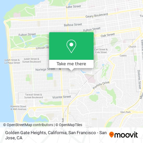Mapa de Golden Gate Heights, California