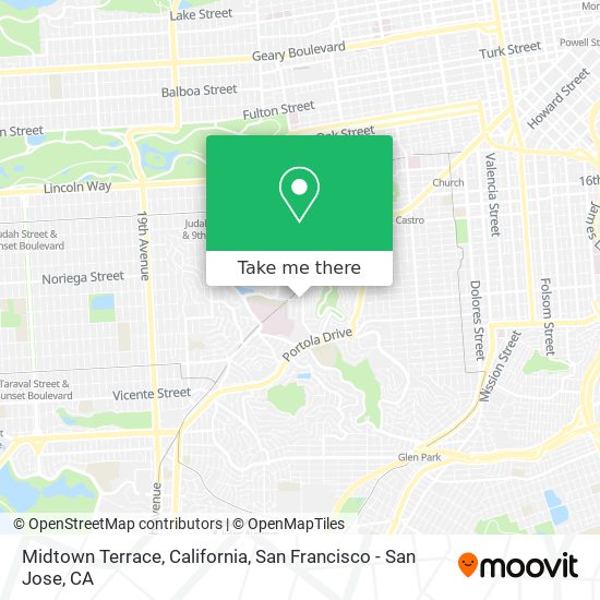 Mapa de Midtown Terrace, California