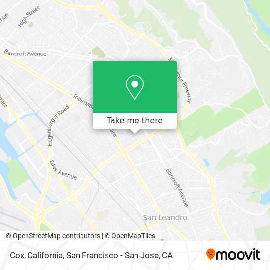 Mapa de Cox, California